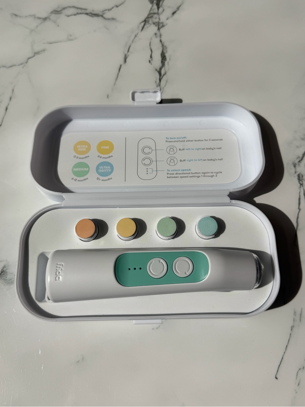 Frida Baby Electric Nail File Buffer Set with case